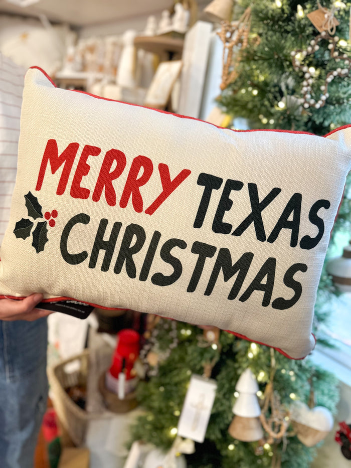 merry texas christmas pillow 