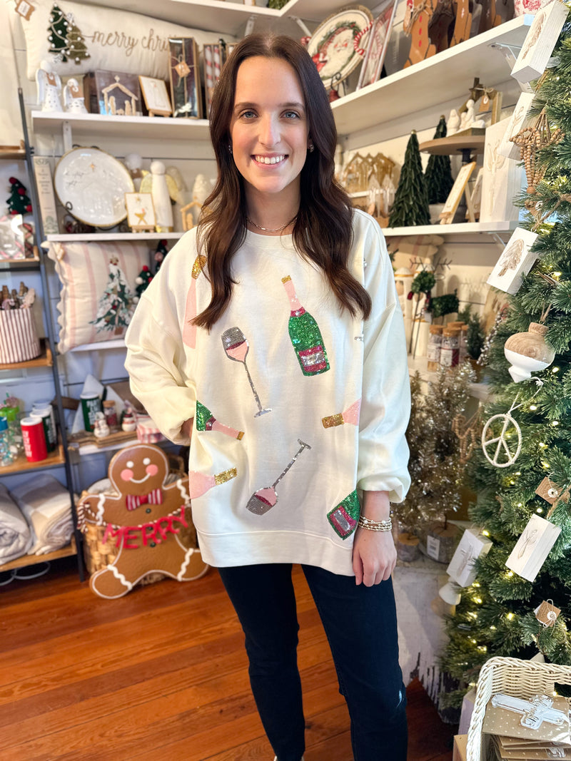 Holiday Sparkle Sweater - White