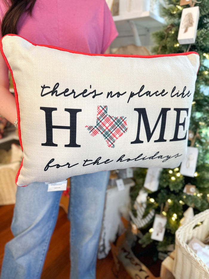 texas home for the holidays pillow