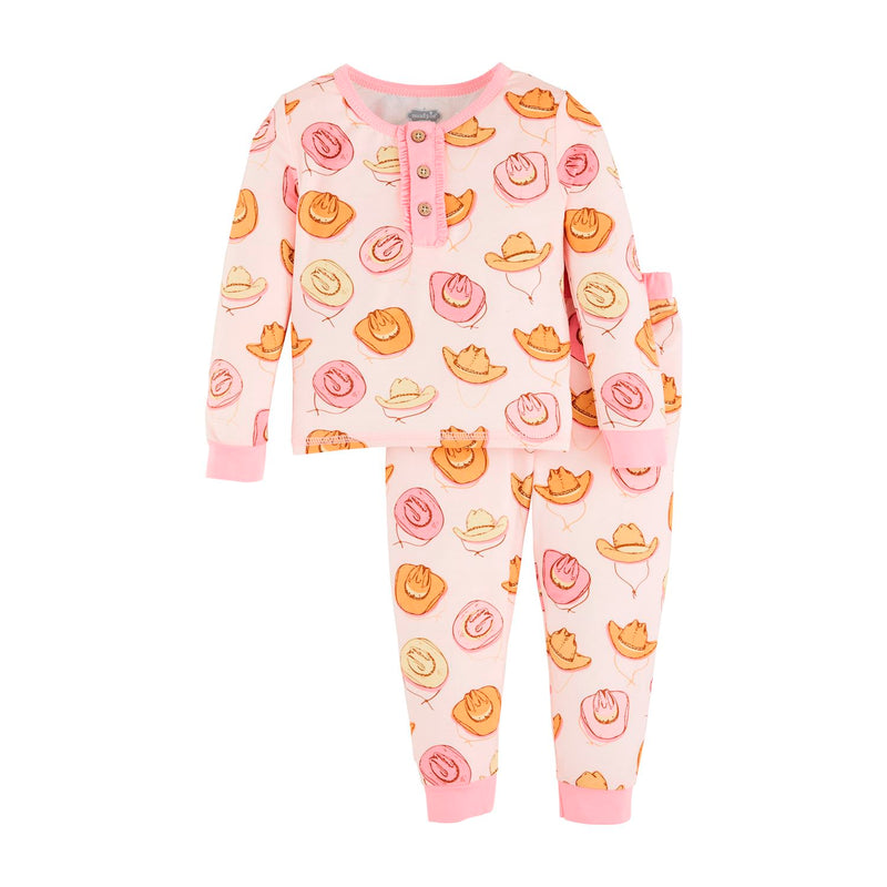 mud pie cowgirl pajama set pink
