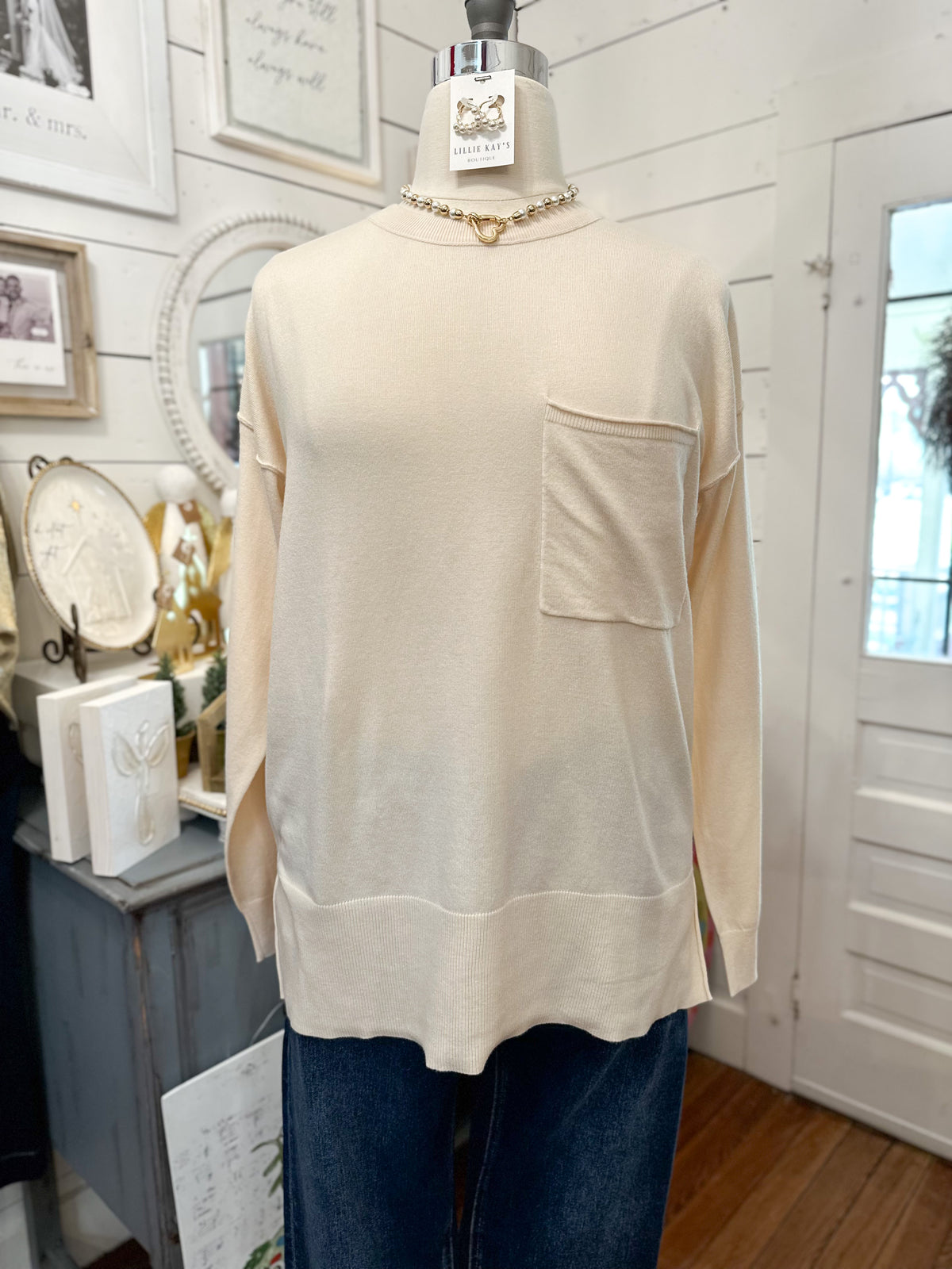 plus size cream color sweater 