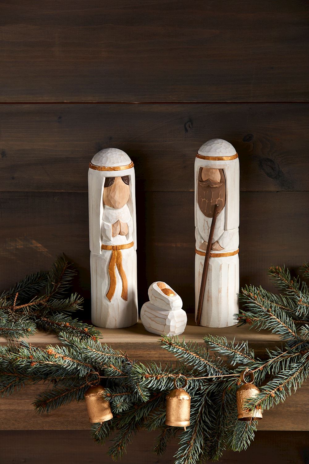 mud pie wood nativity set 
