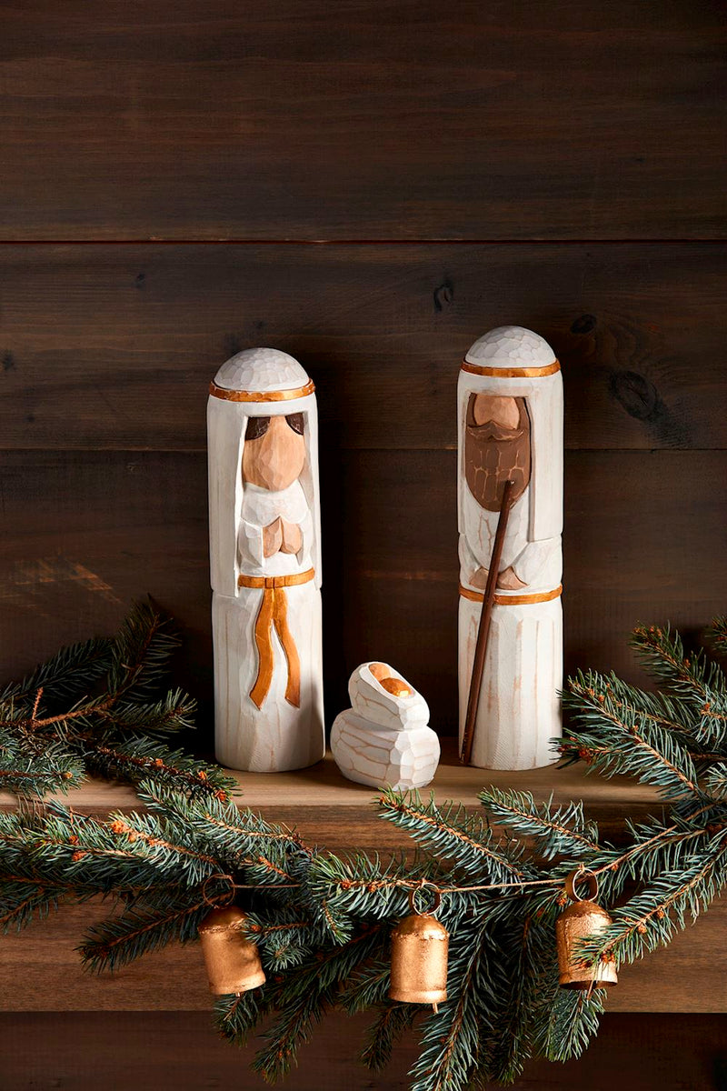 mud pie wood nativity set 
