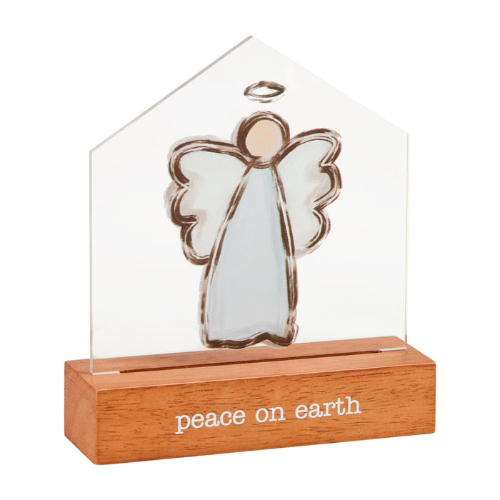 mud pie angel acrylic light up plaque sitter 