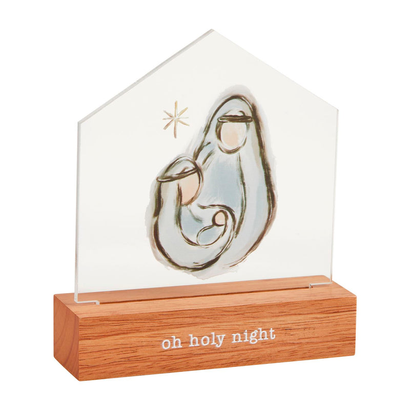 holy family acrylic light up plaque mud pie 