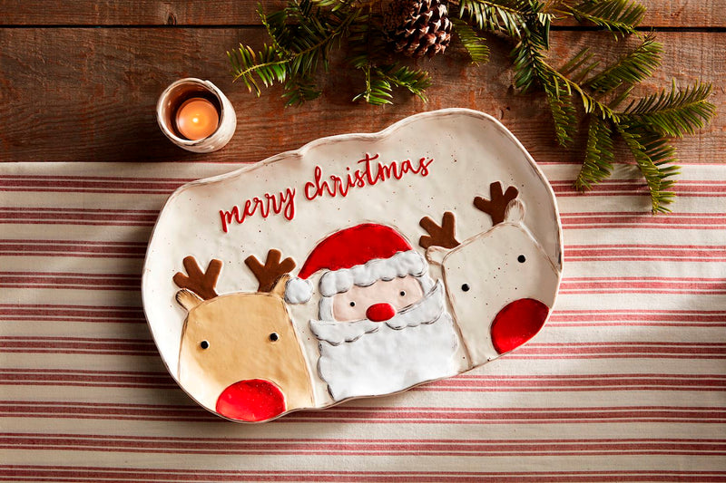 santa and friends platter mud pie 