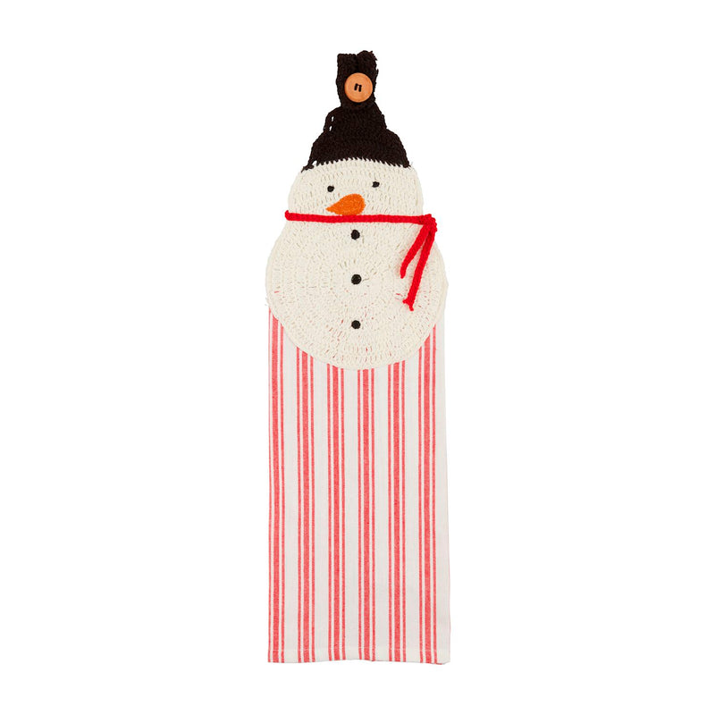 mud pie snowman hanging towel 
