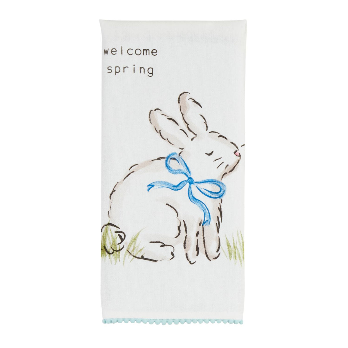 mud pie welcome spring towel 