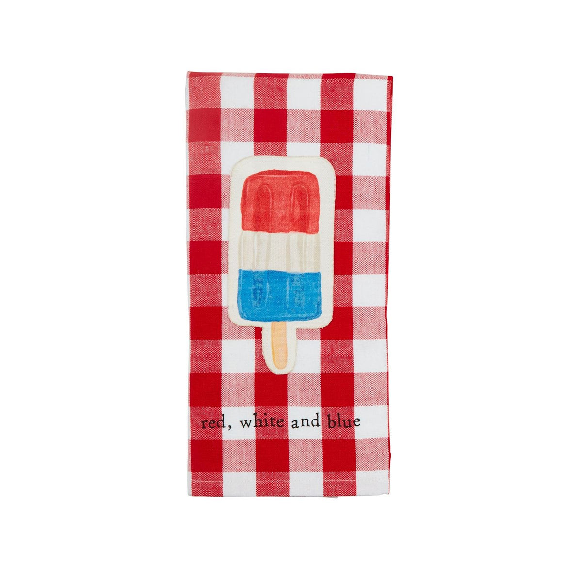 Mud Pie popsicle red white blue towel