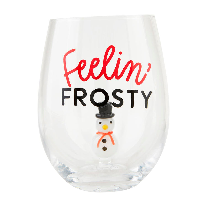 mud pie feelin frosty wine glass