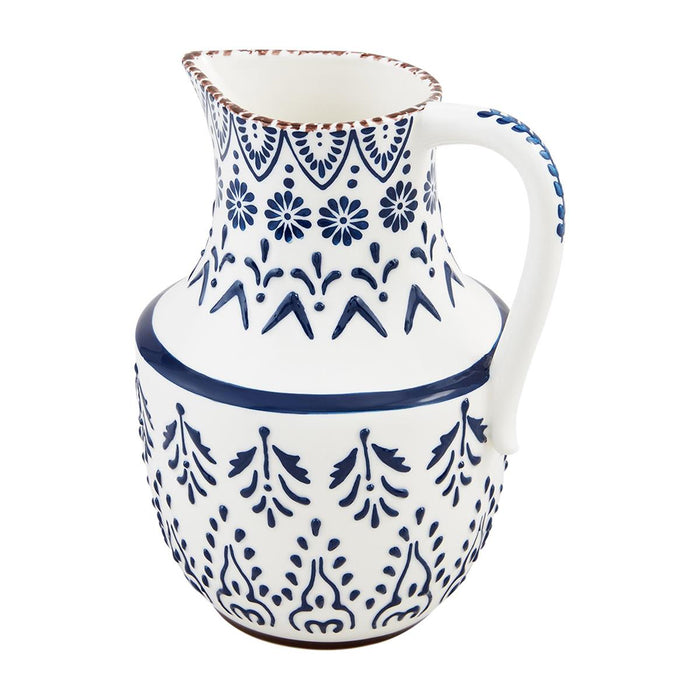 Blue Floral Pitcher Set