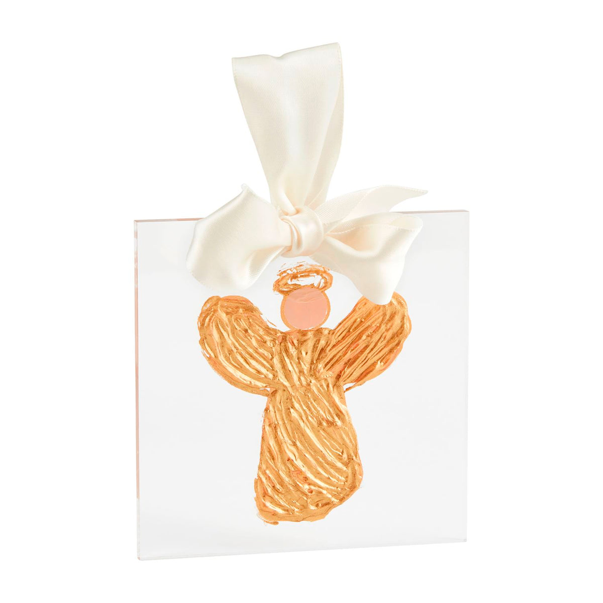 angel gold acrylic ornament mud pie