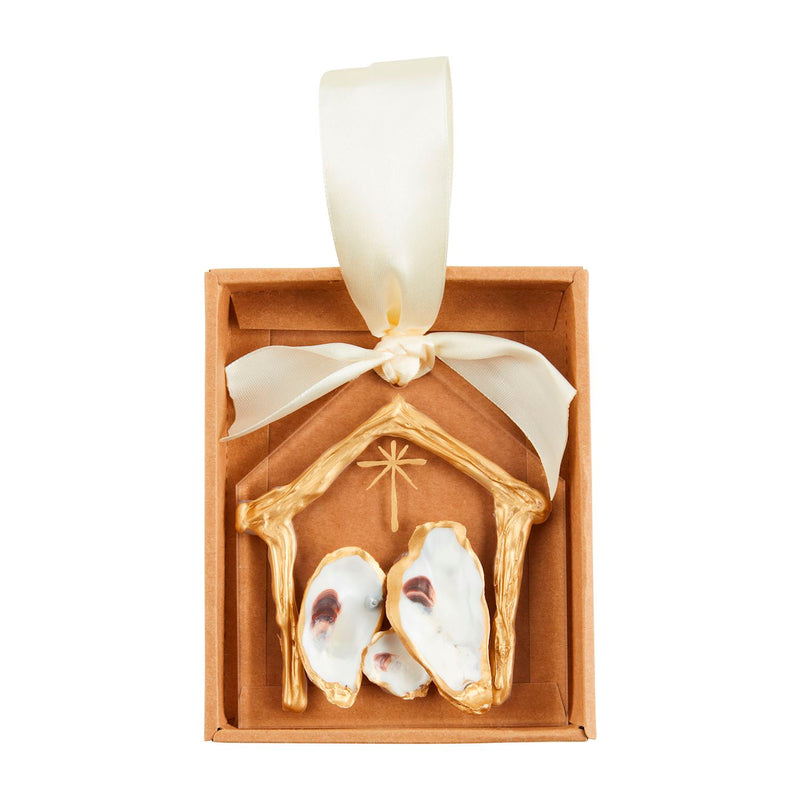 mud pie oyster nativity ornament 