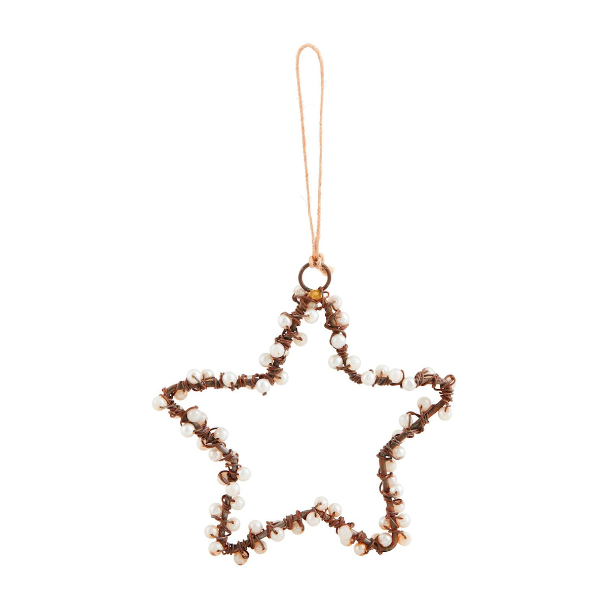 mud pie star pearl ornament 