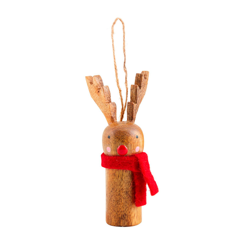 mud pie reindeer wood ornament 