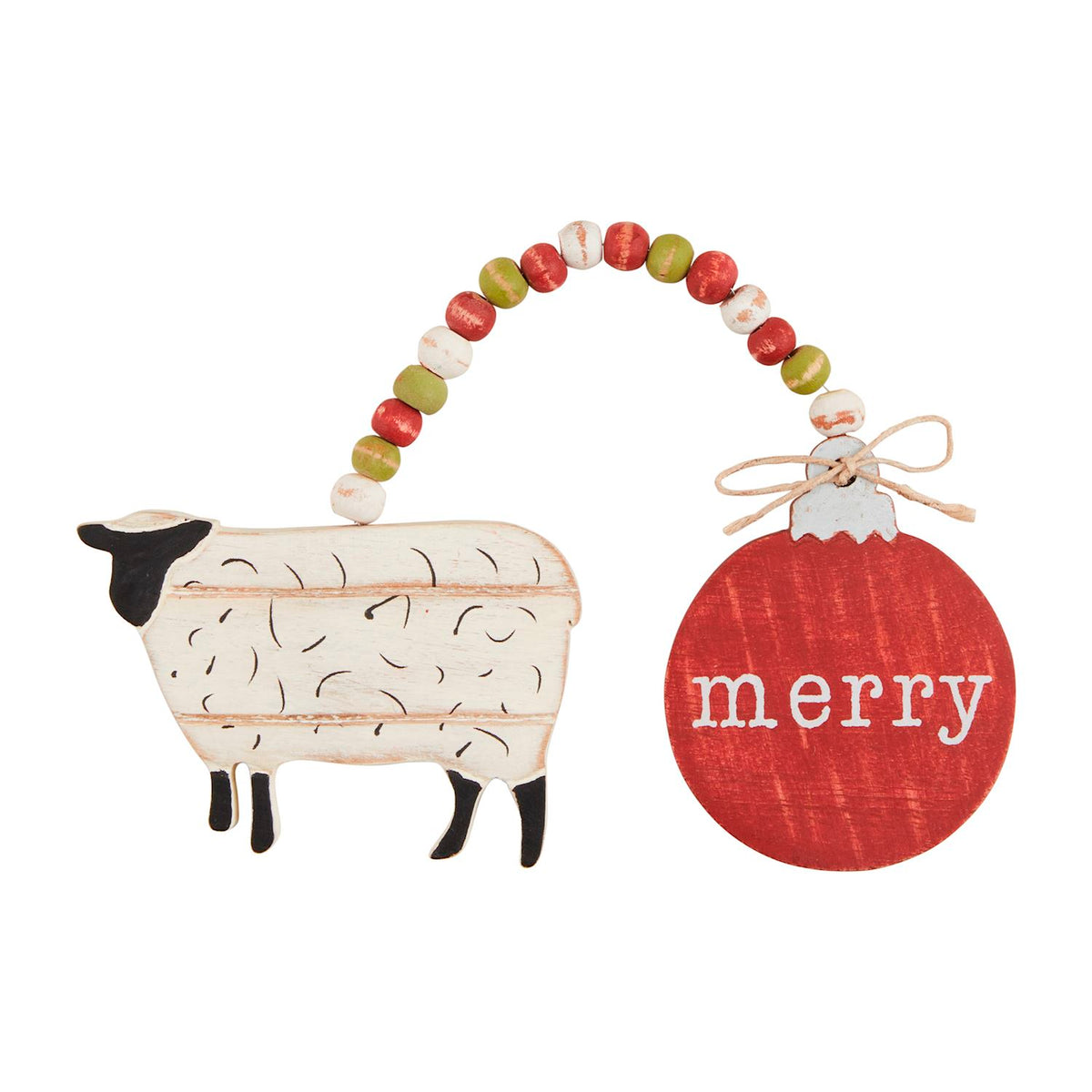 sheep double farm ornament mud pie 
