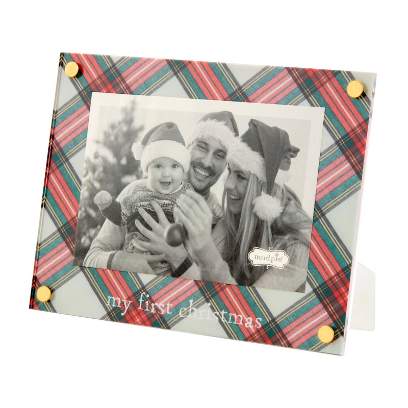 mud pie my first christmas plaid frame 