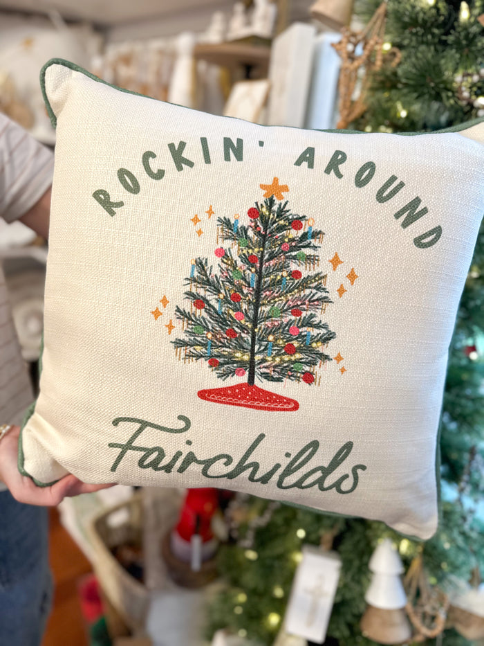 rocking around fairchilds texas pillow 