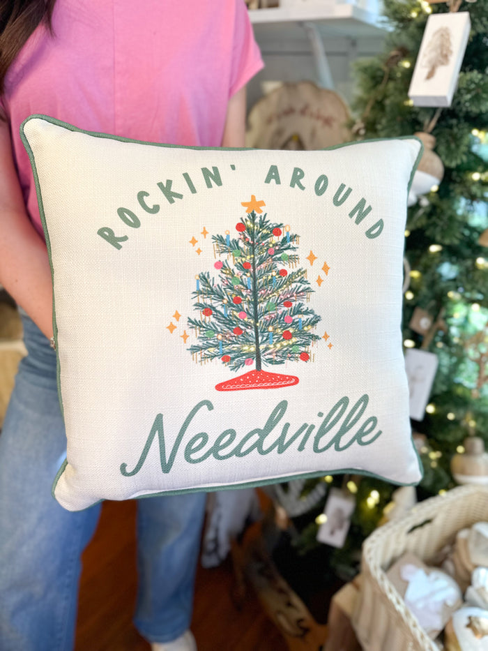 rocking around needville pillow 