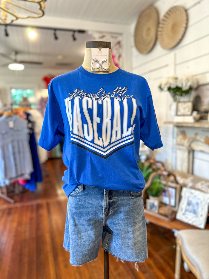 Needville baseball tee in royal blue 