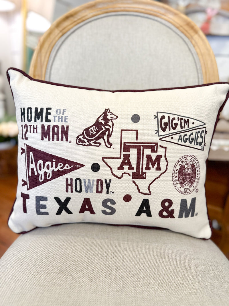 texas a&m pennant pillow 