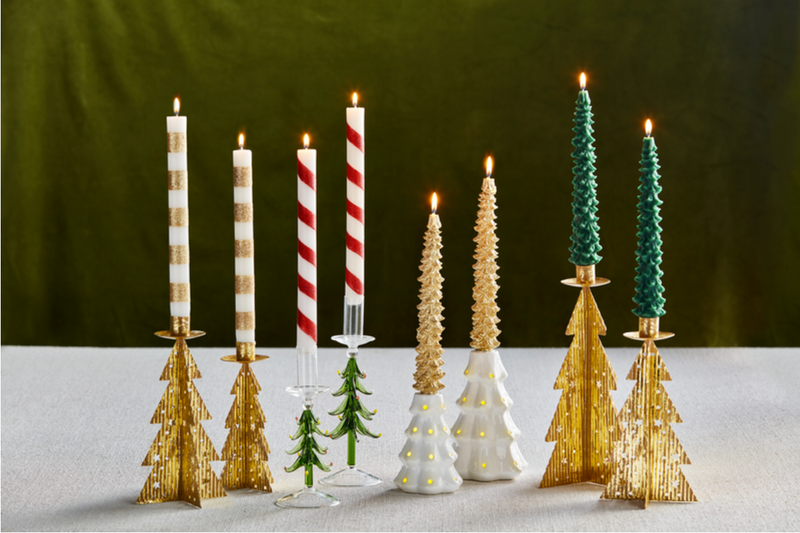 mud pie christmas taper candle sets