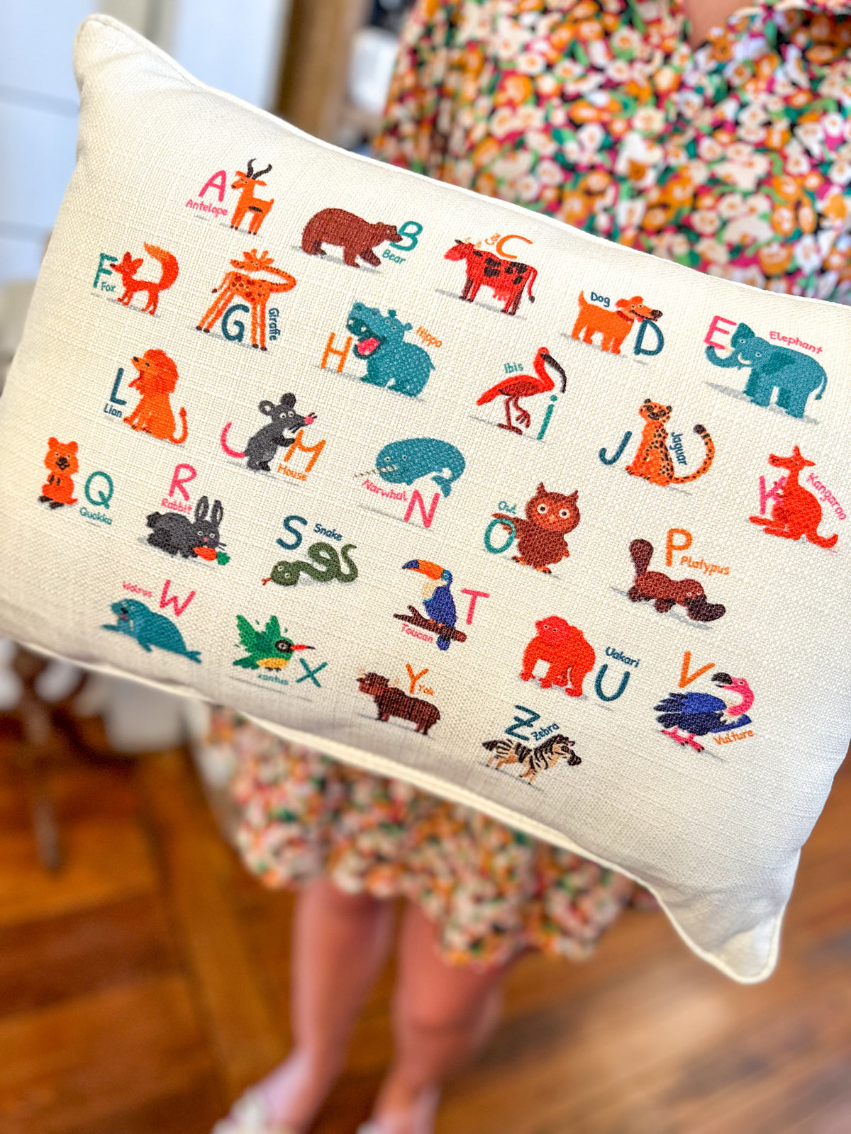 abc animal pillow