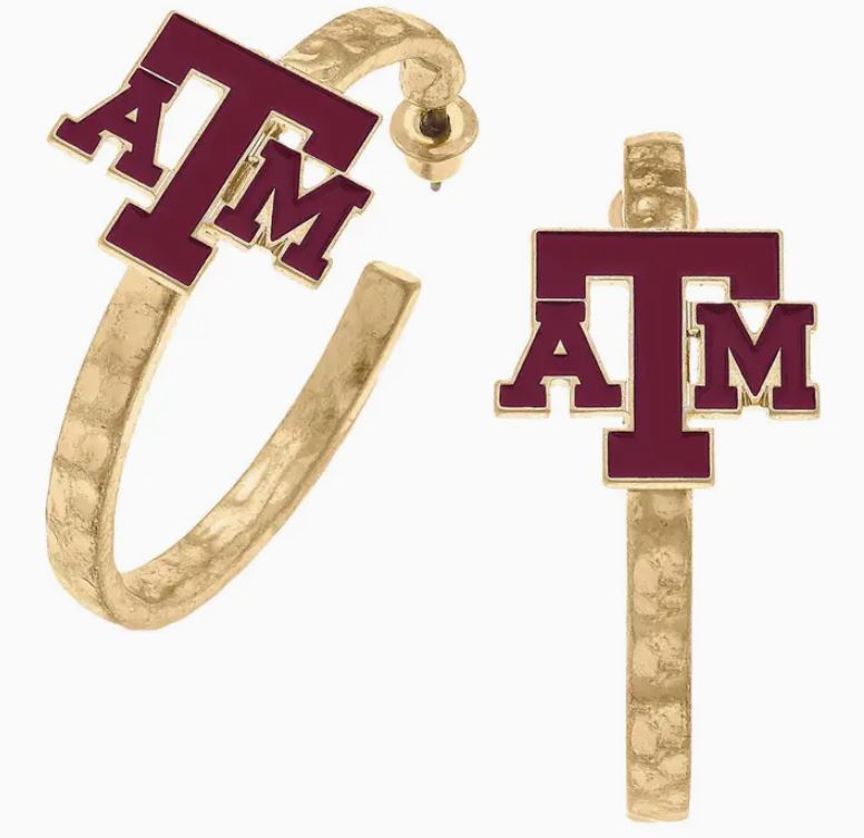 aggie gold hoop earring