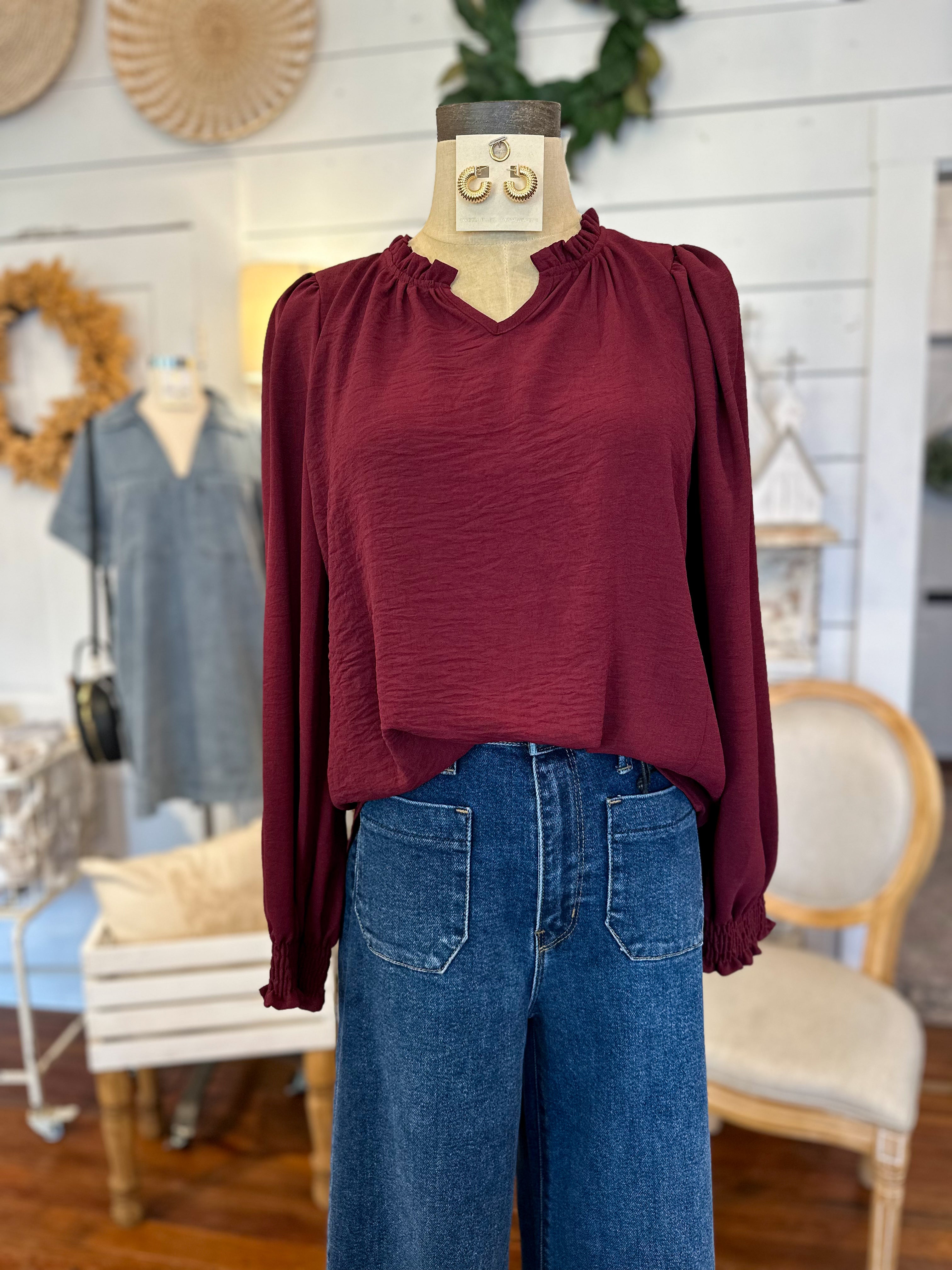 Dixie Top Burgundy