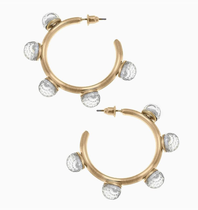 allison clear beaded earring