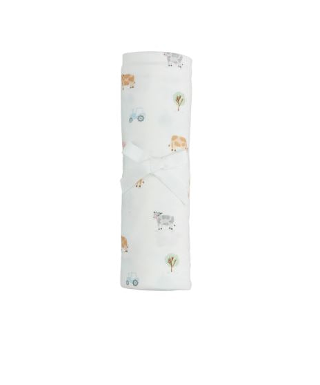 mud pie farm swaddle blanket 