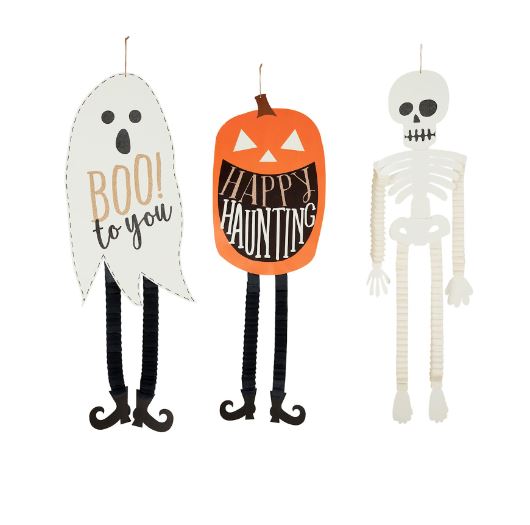 mud pie halloween paper hangers. glow in the dark