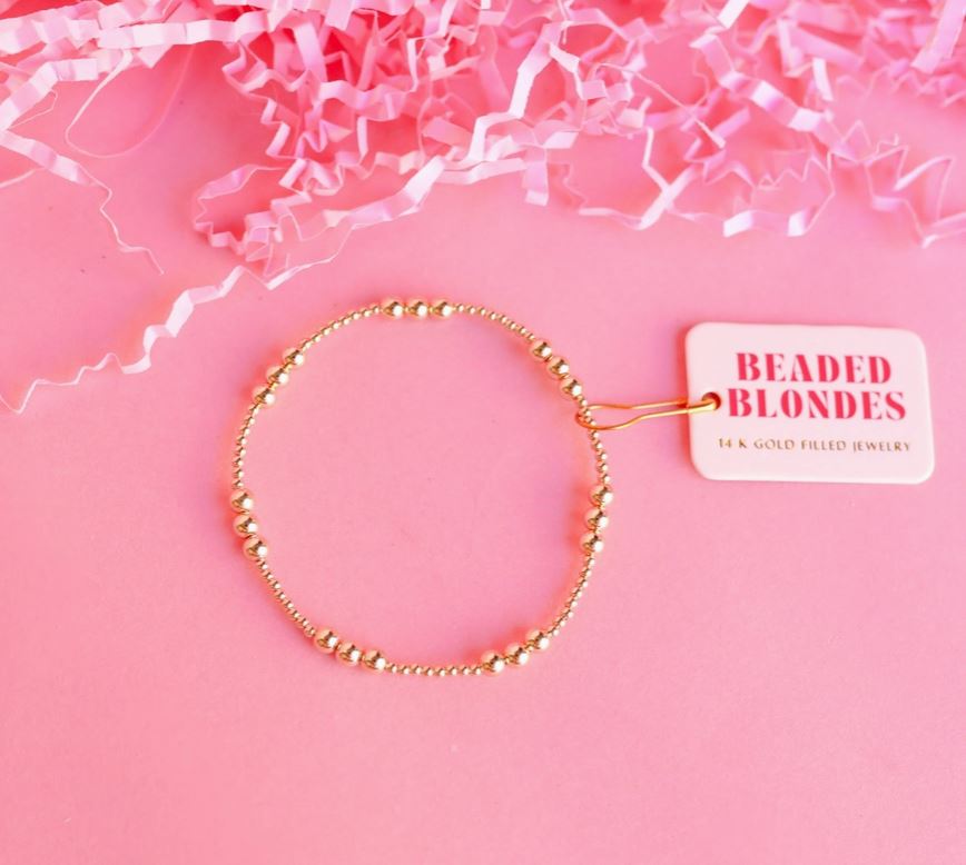 beaded blondes ily gold bracelet 