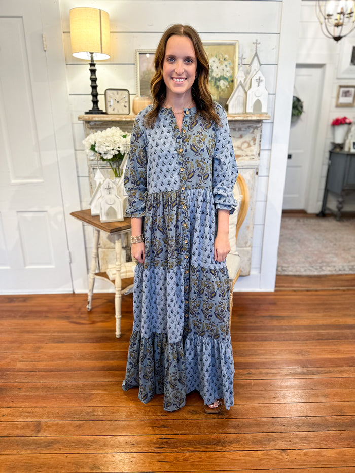 layerz clothing blue maxi dress cecily