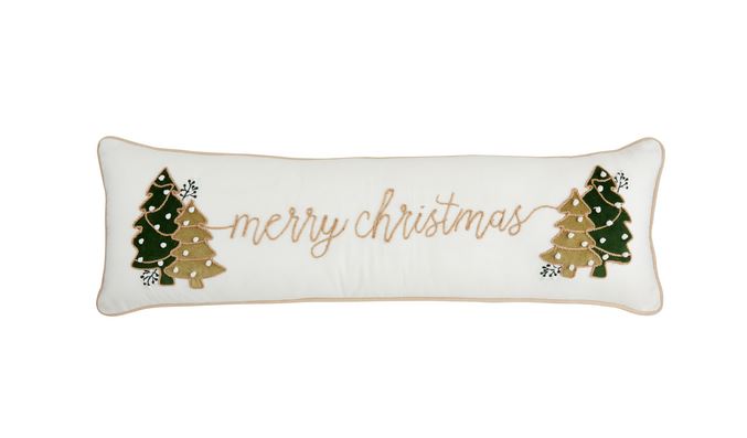 mud pie merry christmas pillow velvet green 