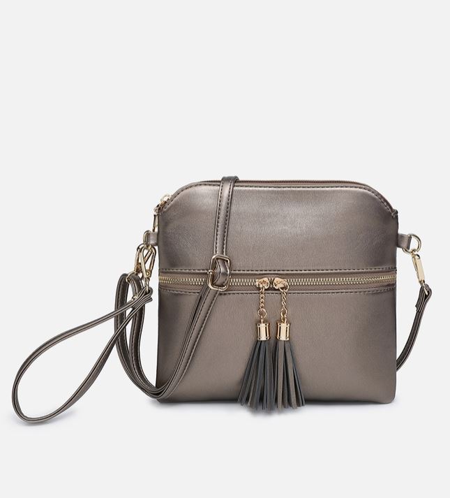 Tassel Zip Crossbody - Multi Colors