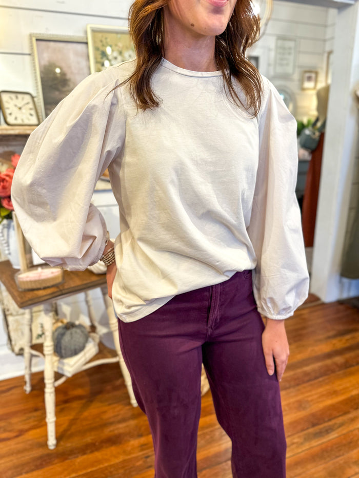 mud pie dillon top in cream
