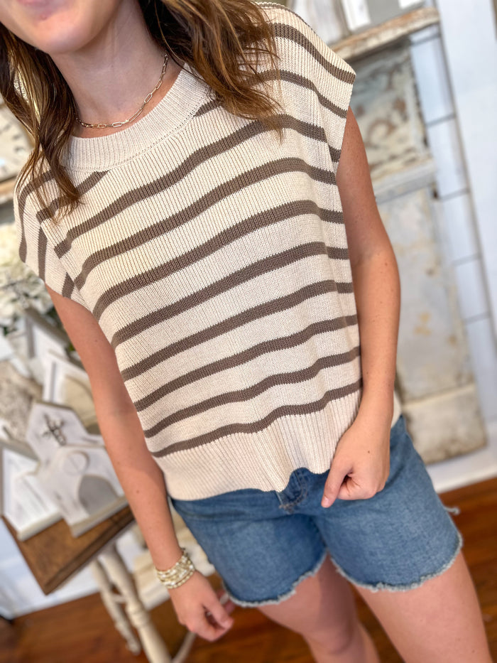 oatmeal sweater top entro 