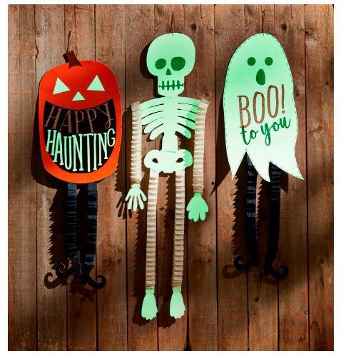 mud pie halloween paper hangers. glow in the dark