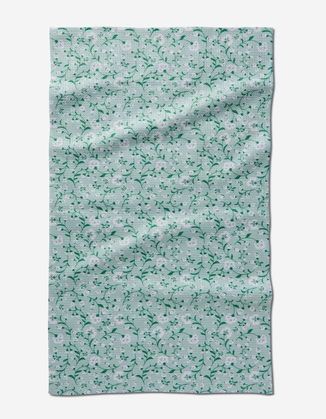 geometry plumbago dish towel 
