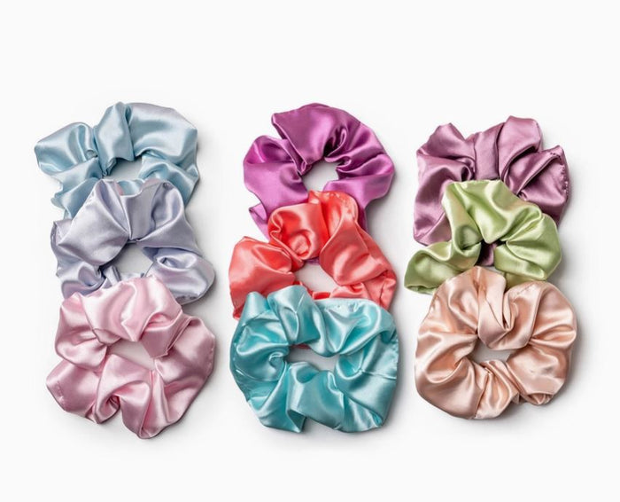 set of 3 satin hair ties